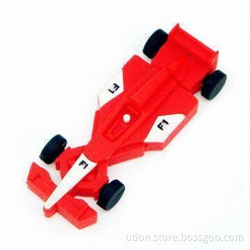 USB Flash Drive 2.0 with 1 to 32 GB Memory Capacity and Car Design Free Logo